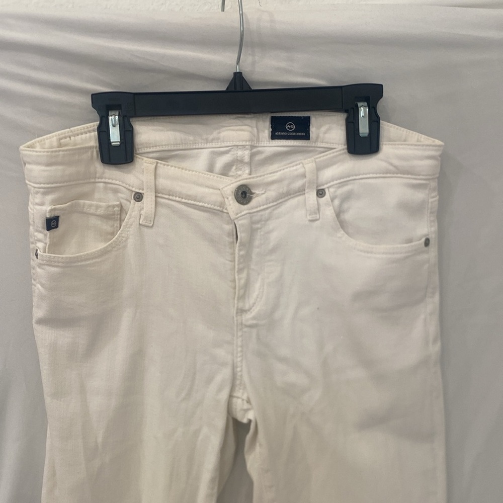 AG Adriano Goldschmied Straight cuffed White Denim size 28 - Picture 2 of 9